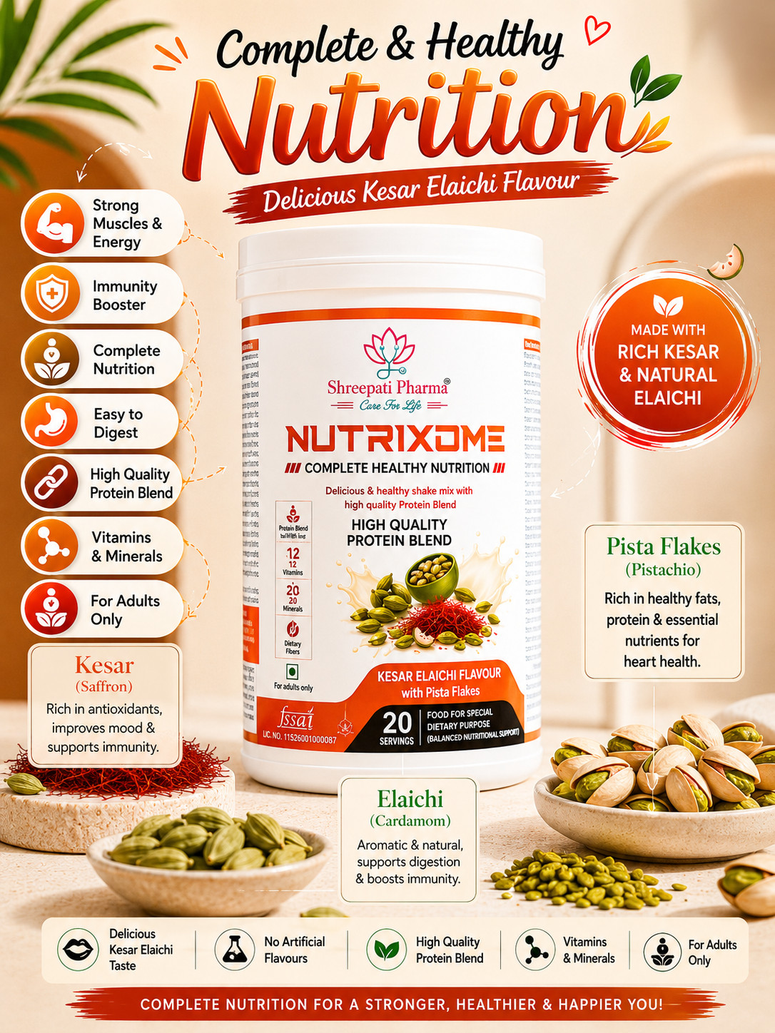 Nutrixome Kesar Elaichi